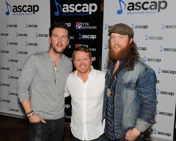 Pictured (L-R): JT Osborne, Shane McAnally, Josh Osborne. Photo: Frederick Breedon for ASCAP.