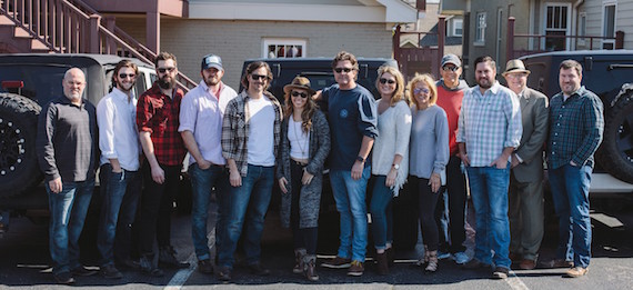 Pictured (L-R): Driskill; Mitch Furr, Station West; Kyle Manner, Station West; Jake Gear, Sea Gayle; Wooten; Wilson; Chris DuBois, Sea Gayle; Jessica Amerson, Station West; Leslie Roberts, BMI; Mike Owens, Sea Gayle; Freeman Wizer, Sea Gayle; Jim Zumwalt, Attorney; Brandon Gregg, Sea Gayle