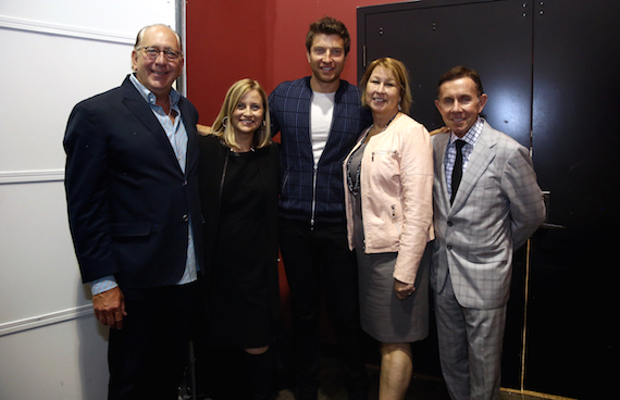 Pictured (L-R): John Esposito, President/CEO, Warner Music Nashville and CMA Board Chairman; Nashville Mayor Megan Barry; Brett Eldredge; Sarah Trahern, CMA Chief Executive Officer; Joe Galante, CMA Foundation Board Chairman. Photo: Kayla Schoen / CMA