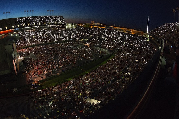 An aerial view of Chesney's concert in Auburn, Alabama. Photo: Allister Ann