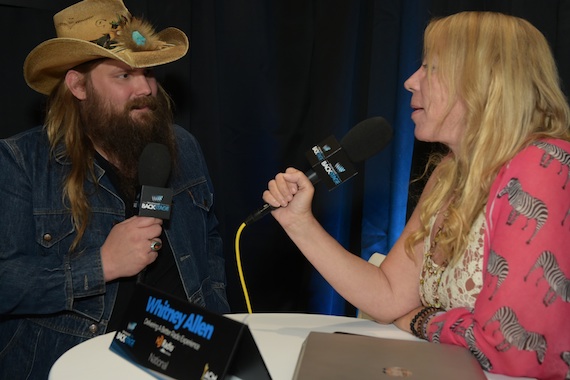 Chris Stapleton and Whitney Allen, host of the Westwood One-syndicated The Big Time with Whitney Allen.