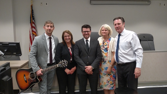 Pictured (L-R): Songwriter Ashley Gorley, U.S. Register if Copyrights Maria Pallante, NSAI President Lee Thomas Miller, Copyright Office General Counsel Jacqueline Charlesworth and NSAI Executive Director Bart Herbison. 