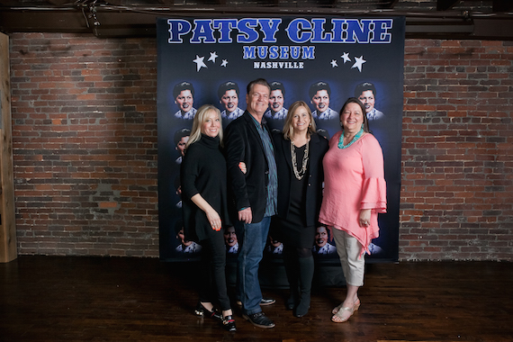 Pictured (L-R): Museum Founders Shannon Miller and Bill Miller, Mayor Megan Barry, and Julie Fudge (Clines daughter). Photo: Erin Lee Allender