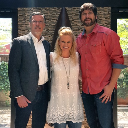 Pictured (L-R): Mike Mouret, President, Studio Gold Nashville; Brandi Simms, Sr. Director of Membership, CMA; Scott Brantley