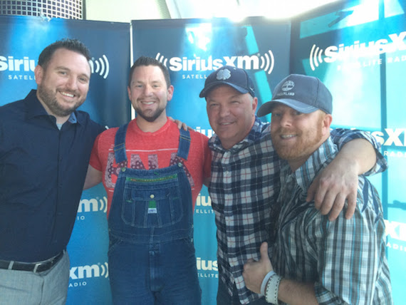 Pictured (L-R): S/XM's The Highway's PD JR Schumann, Trailer Choir's Big Vinny, S/XM's Buzz Brainard, Trailer Choir's Butter.