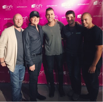 Pictured (L-R): David Nathan, BMLG SVP Promotion and Artist Development; Scott Borchetta, BMLG President and CEO; Nick Fradiani; Jonathan Shuford, WRVW 107.5 The River PD; Garrett Rheam, Republic Records Southern Atlantic Regional, Promotion. Photo: Big Machine Records