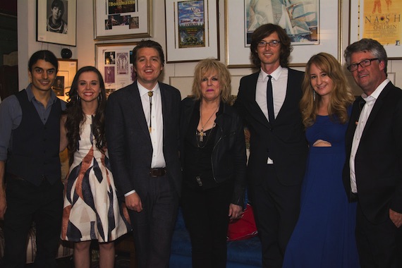 Pictured (L-R): Ethan Jodziewicz, Sierra Hull, Kenneth Pattengale, Lucinda Williams, Joey Ryan, Margo Price, Jed Hilly. Photo by Sarah Como