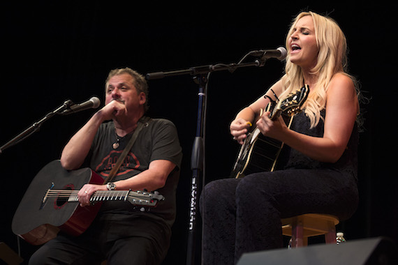 Bob DiPiero and Heather Morgan perform at the San Carlos Institute during Key West Songwriters Festival on May 6, 2016. (Erika Goldring Photo)