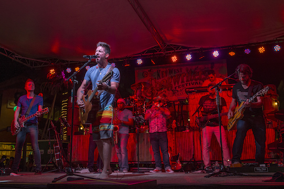 Jake Owen performs on the Duval Street Stage during Key West Songwriters Festival on May 7, 2016. (Erika Goldring Photo)