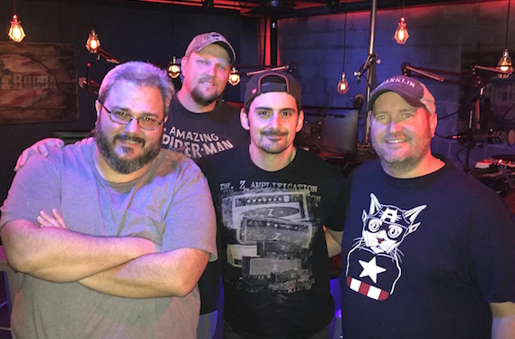 Pictured (L-R): Producer Patrick Thomas, Big D, BP and Bubba.