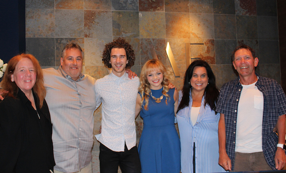 Pictured (L-R): Gellman Managements Gail Gellman, WMEs Joey Lee, Cross Atlantics Karli Chayne and James Sinclair Stott, WMEs Risha Rodgers and Greg Oswald. 