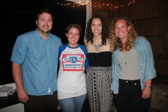 Pictured: (L-R): BMIs Mason Hunter, ALT983s Jess Kelley, BMI songwriter Jess Nolan and BMIs Nina Carter