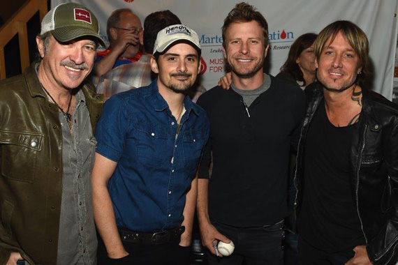 Artists Kix Brooks, Brad Paisley, Dierks Bentley and Keith Urban.