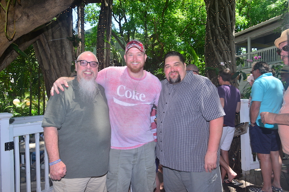 Pictured (L-R): Producer John Marks, songwriter Lance Carpenter and SESAC’s Tim Fink. 