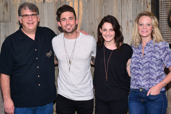 Photo (L-R): Bob Romeo, ACM; Michael Ray; Katie Conway, Ontourage Management; Tiffany Moon, ACM. Photo: Michel Bourquard/ACM