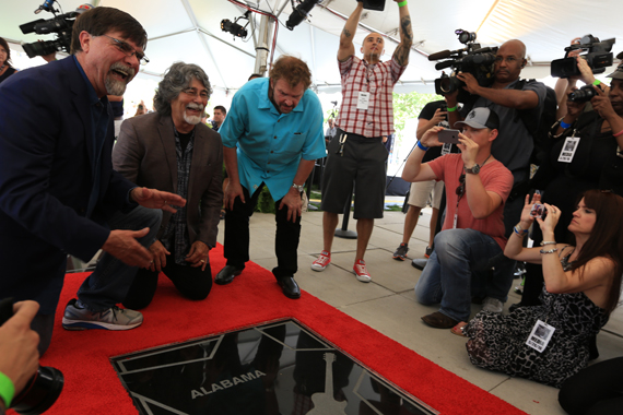 Alabama receiving a plaque on the Music City Walk of Fame.