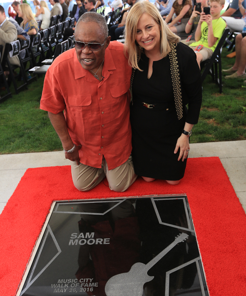 Pictured (L-R): Sam Moore with Nashville Mayor Megan Berry.