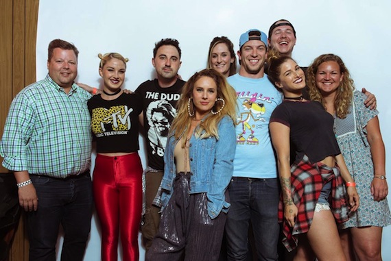 Photo (L-R): Bradley Collins, BMI; Maggie Rose, artist; Derek Wells, band; Lucie Silvas, artist; MaryAnn Keen, YEP Board; Andrew Cohen, YEP Exec. Director/Suit Music; Cassadee Pope, artist; Josh Tomlinson, BMI; Nina Carter, BMI. Photo: Jason Myers Photography