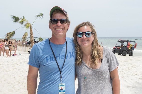 Pictured (L-R): Sean O'Connell, Hangout Music Festival founder; Nina Carter, BMI. Photo: Erika Goldring