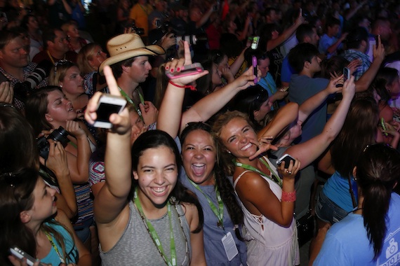 Fans at 2015 CMA Music Festival in downtown Nashville. Photo: CMA