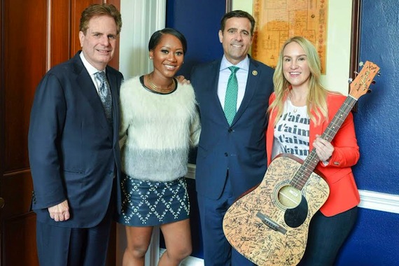 Pictured (L-R): ASCAP Board Member Dan Foliart, songwriter Priscilla Renea, Rep. John Ratcliffe (R-TX) and songwriter MoZella 