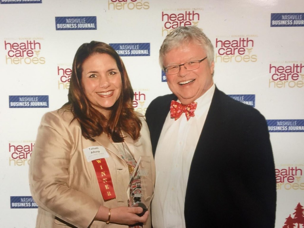 Photo: Tatum Allsep (Founder and Executive Director, Music Health Alliance) and husband, Dr. Michael Allsep. Photo courtesy Nashville Business Journal 