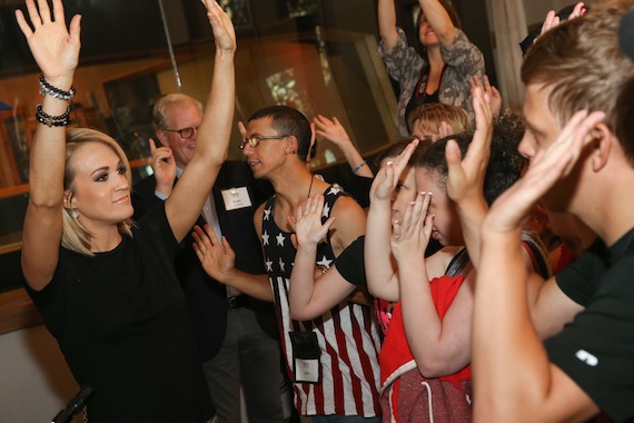 Carrie Underwood spends time with ACM Lifting Lives campers. Photo: Terry Wyatt/Getty Images for Academy of Country Music