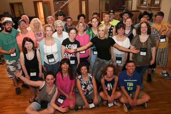 Carrie Underwood and ACM Lifting Lives campers. Photo: Terry Wyatt/Getty Images for Academy of Country Music