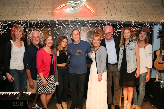 Erika Wollam Nichols, Bluebird Cafe; Paul Moore, ACM Parliamentarian; Beth Moore, ACM Lifting Lives & Director of Community Development at Vanderbilt University; Maren Morris; Ed Warm, ACM Lifting Lives President; Teresa George, ACM SVP, Brand Integration & Strategic Partnerships; Stuart Dill, VUMC Entertainment Industry Liaison; Janet Weir, Red Light Management; Mary Catherine Kinney, Sony Music. Photo: Getty Images/Terry Wyatt/Courtesy of ACM Lifting Lives