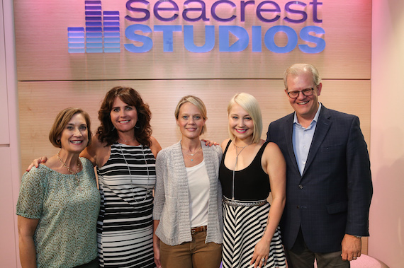 Pictured (L-R): Vanderbilt's Beth Moore, Lorie Lytle, Academy of Country Music CEO Tiffany Moon, singer-songwriter RaeLynn and VUMC Entertainment Industry Liaison Stuart Dill. Photo: Terry Wyatt/Getty Images for Academy of Country Music