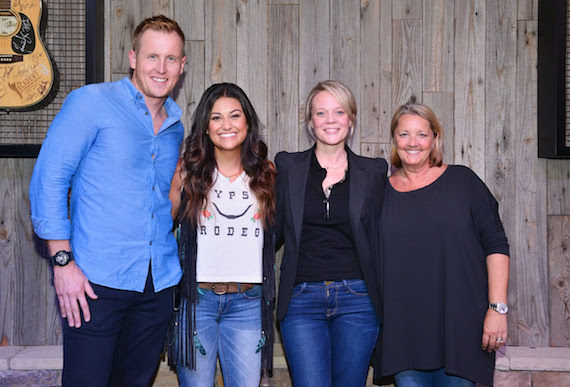 Photo (L-R): Pete Olson, Master Craft Management; Alyssa Micaela; Tiffany Moon, ACM; Liz Rose, Liz Rose Music. Photo: Michel Bourquard/Courtesy of the Academy of Country Music 