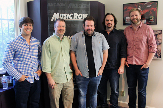 Pictured (L-R): Will Overton, A&R Manager, Warner/Chappell Nashville.; Ben Vaughn, EVP, Warner/Chappell Music Publishing; Donovan Woods; Sherod Robertson, Owner/Publisher, MusicRow; BJ Hill, TITLE, Warner/Chappell Music Publishing