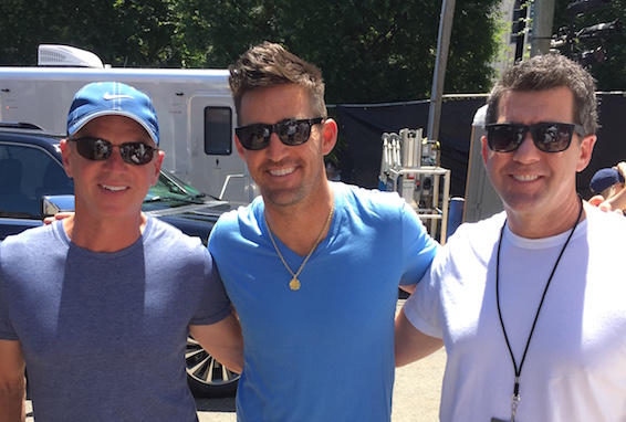 Pictured (L-R): Steve Hodges, Jake Owen, Ken Robold. Photo: RCA Nashville 