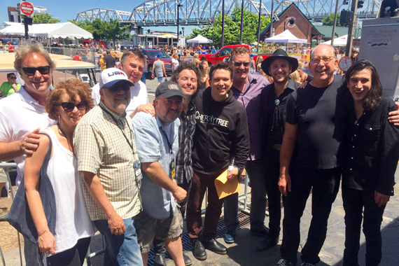 Pictured (L-R): Scott Hendricks (EVP, A&R), Lisa Ray (VP, Brand Management), Kevin Herring (SVP, Promotion), Tom Martens (Director, National Promotion), Chris Palmer (VP, Promotion), Jerry Fuentes (The Last Bandoleros), Martin Kierszenbaum (Cherrytree Music), Peter Strickland (EVP/GM, WMN), Derek James (The Last Bandoleros), John Esposito (Chairman & CEO, WMN), Diego Navaira (The Last Bandoleros)