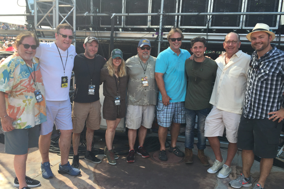 Pictured (L-R): Rod Essig (Music Agent and Co-head, CAA Nashville), Peter Strickland (EVP/GM, WMN), Brandon Mauldin (Conway Entertainment), Cris Lacy (VP, A&R), Tony Conway (Conway Entertainment), Scott Hendricks (EVP, A&R), Michael Ray, John Esposito (Chairman & CEO, WMN), Jordan Pettit (VP, Promotion.