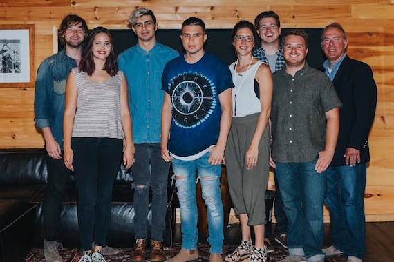 Pictured (L-R): Jimmy Robbins, Sarah Robbins, Kyle Guisande, Devin Guisande, Penny Gattis, Josh Tomlinson, Josh Saxe, Mark Brown. Photo: Amy Allmand