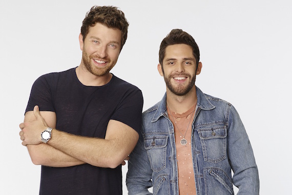 Brett Eldredge, Thomas Rhett. Photo: Craig Sjodin/ABC 