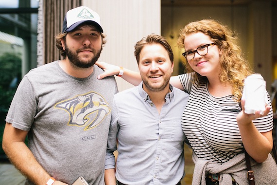 Pictured (L-R): Ryan Beaver, singer/songwriter; Marc Rucker, Parallel Entertainment; Natalie Osborne, Downtown Music Publishing. Photo: Lindsey Grace Whiddon