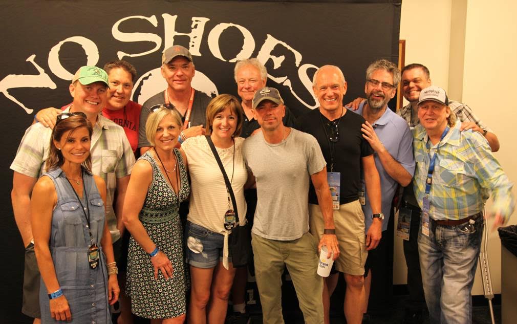 Pictured (L-R): Dawn Faust, Columbias Shane Allen, KWNR Las Vegas JoJo Turnbeaugh, Rachel Houselander, WMIL Milwaukee Kerry Wolfe, Mary Turnbeaugh, Midwest Communications Jeff McCarthy, Kenny, Maurice Miner, Tom Baldrica, Columbias Bo Martinovich, and Morris-Highams Scot Michaels. 