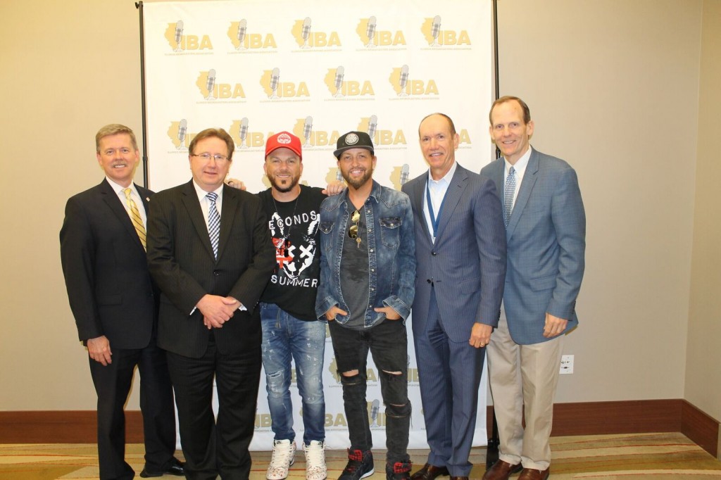 Pictured (L-R): WCIA-TV VP/GM and IBA Board Chair Coby Cooper, IBA President & CEO Dennis Lyle, Chris Lucas and Preston Brust of LoCash, Senior VP of Sales iHeart Media-Chicago and IBA Director Jerry Schnacke, BMIs Dan Spears. 