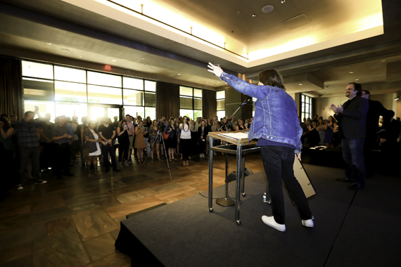 Dave Cobb accepts 2016 MusicRow Producer of the Year. Photo: Moments by Moser