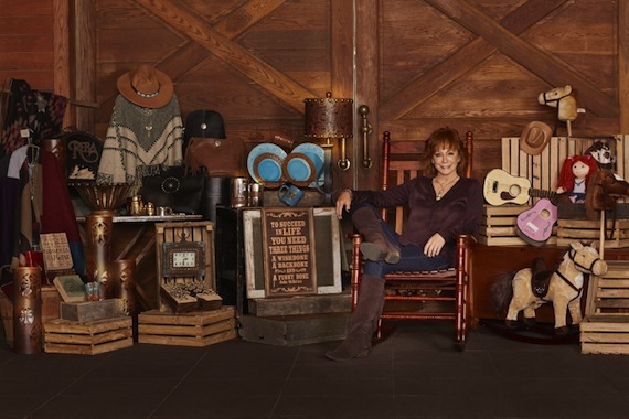 Reba McEntire poses with her retail line, Rockin' R By Reba. Photo: Cracker Barrel Old Country Store.