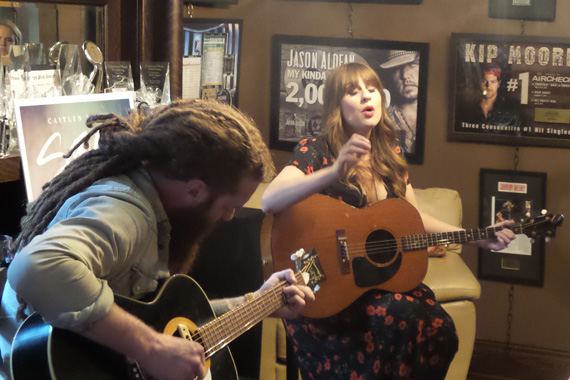 Caitlyn Smith performs "This Town Is Killing Me" at a listening party for her new EP Starfire, available July 8. Industry guests were invited to a sneak peek of the EP at her publishing firm, Cornman Music on Thursday, July 7 in Nashville.