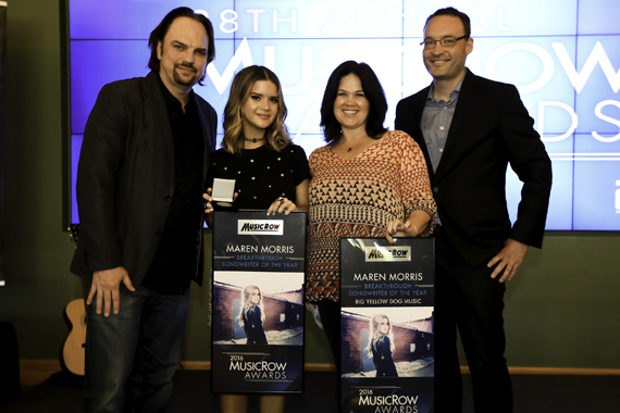 Pictured (L-R): Sherod Robertson, Maren Morris, Carla Wallace, Craig Shelburne. Photo: Moments by Moser