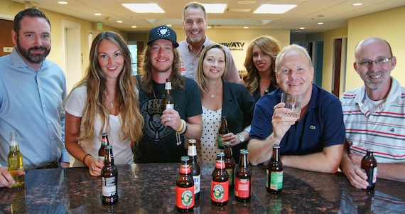 Pictured (L-R): Josh Van Valkenburg (Sony/ATV Nashville), Evyn Mustoe (ASCAP), Jaren Johnston, Tom Luteran (Sony/ATV Nashville), Abbey Adams (Sony/ATV Nashville), Hannah Williams (Sony/ATV Nashville), Troy Tomlinson (Sony/ATV Nashville) and Terry Wakefield (Sony/ATV Nashville)