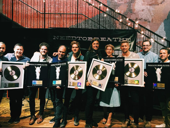 NEEDTOBREATHE celebrates gold status for their single "Brother."