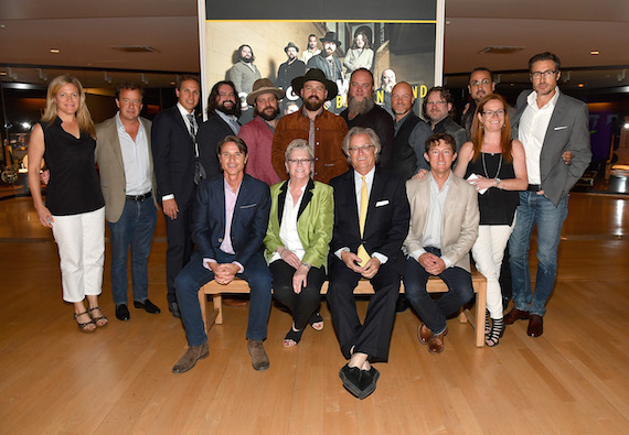 Pictured (Back Row, L-R): Liz Norris, Will Ward, Musical artist Jimmy De Martini, songwriter Clay Cook, music arranger Coy Bowles, singer Zac Brown, musician John Driskell Hopkins, musical artist Matt Mangano, drummer Chris Fryar and percussionist Daniel de los Reyes from Zac Brown Band, Kristina Tanner, Bernie Cahill. Front row (L-R): Matt Maher, ROAR; Carolyn Tate, Senior VP of Museum Services; Kyle Young, CEO of Museum Services; David Plyler, ROAR. Photo: Jason Davis/Getty Images for Country Music Hall Of Fame & Museum