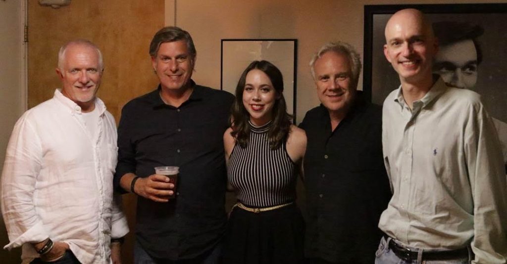 Pictured (L-R): Cliff OSullivan, COO Rounder Label Group; Scott Pascucci, Executive, Concord Bicycle Music; Sarah Jarosz; Gary Paczosa, A&R Rounder, Label Group; John Virant, GM Rounder Label Group.