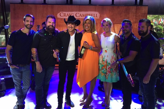 Pictured (L-R): Adam Schmitt, Jason Miller, Craig Campbell, Hoda Kotb, Kathie Lee Gifford, David Karns and Joe Meyer