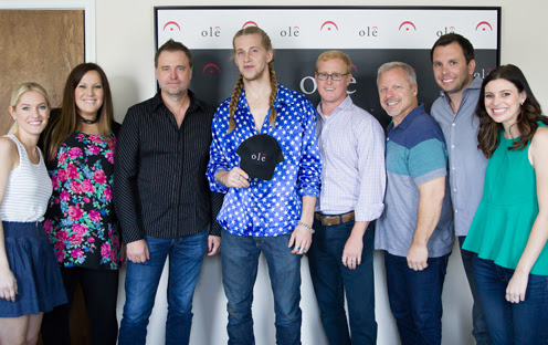  Picured (L-R): Shellien Kinsey, Creative Admin. Manager, Brooke Antonakos, VP of Creative, Red Creative Group; Songwriter/Producer Jeremy Stover; JJ Lawhorn; John Ozier VP of Creative, ole; Mike Whelan, Sr. Creative Director, ole; Ben Strain, Creative Director, ole; Emily Mueller-Olson, Creative Manager, ole